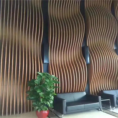 6000 밀리미터 파도 방해 금속성 건축물 정면 벽 클레딩 알루미늄 커튼