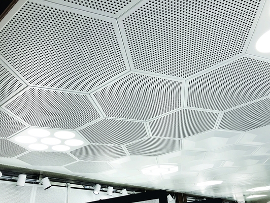 컨벤션 센터 벽면 장식물을 위한 알루미늄 6 각형 클립-인 천장