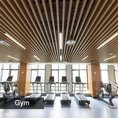 나무 곡물 디자인 알루미늄 금속 천장 엑스트루드 박스 바플 천장