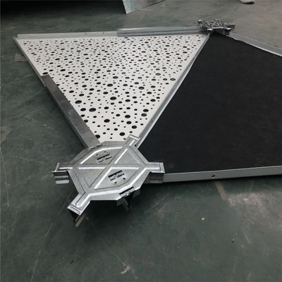 핫 세일 1200X1200X1200 알루미늄 금속 천장 삼각 클립 인 알루미늄 패널 천장