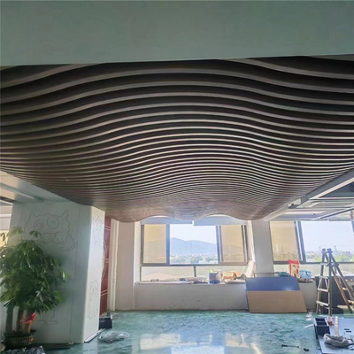 음향 설계 천장 금속 가공 알루미늄 배플 물결 천장