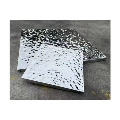 600x600mm 물 잔물결 스테인레스 강 천장 패널 예리한 모서리