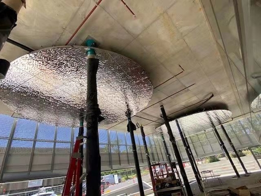 메트로 스테이션을 위한 주문형 색깔 알루미늄 / 아연도강 600*1320mm 식수 잔물결 후크 온 천장