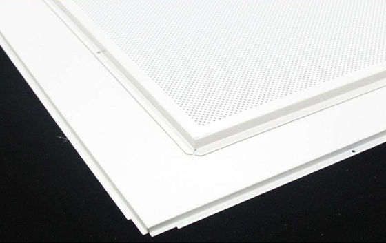 Outlet Ceiling of Fireproof Perforated Lay In Acoustical Ceiling Tile 15mm Mineral Fiber