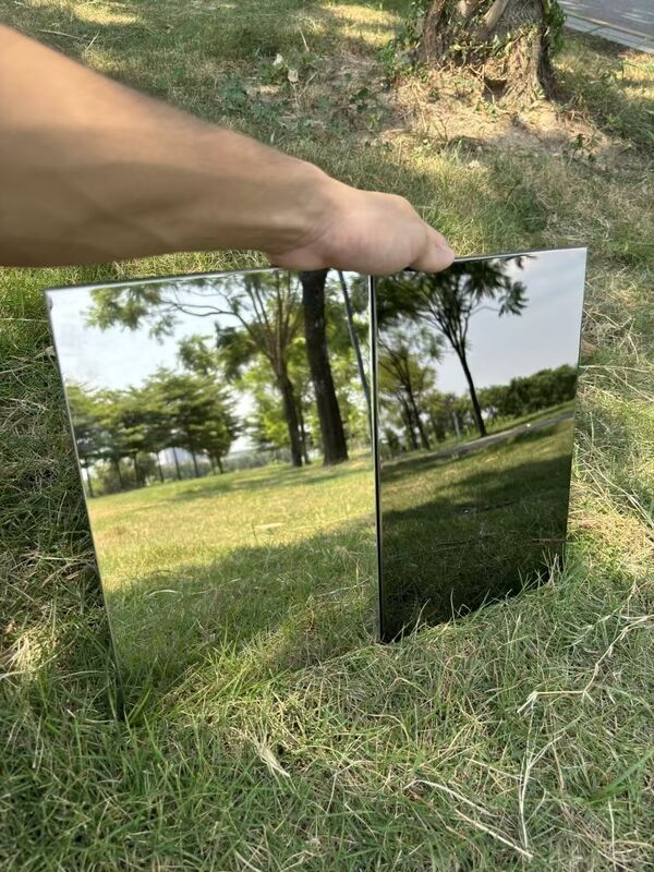 600x600 스테인리스 스틸 천장 타일 미러 매립형 흡음 천장 타일